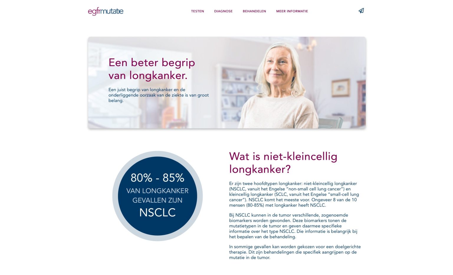 Fast Solutions - Een webshop met een foto van een oudere vrouw.